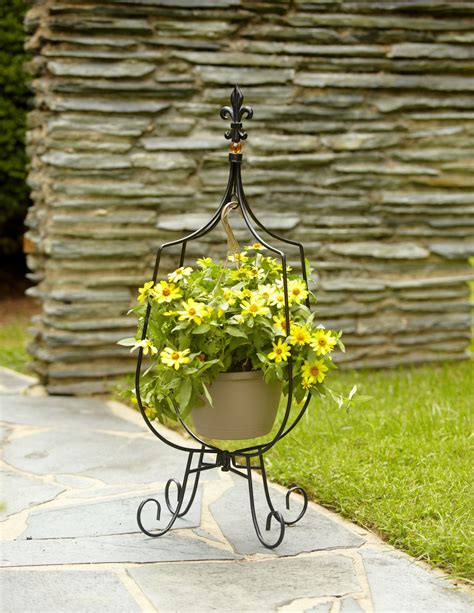 outdoor metal hanging plant stand